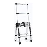 LYLFF Aluminium-Teleskopleiter - Doppelseitige Leiter-Falten-Faltenbeinleiter Verdickte Legierungs-Teleskop-Faltleiter-Anpassungshöhe Und Einfach Zu Bedienen (Size : 14/20CM)