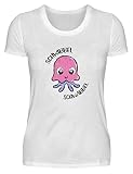Schwibbel schwabbel süße Qualle Strand Kinder Quallen T-Shirt Urlaub - Damenshirt -XL-Weiß