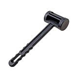 NET TOYS Hochwertiger Camping Hammer - Schwarz 29,5 cm - Vielseitiges Outdoor-Zubehör Praktischer Zelthammer - Genau richtig für Camping Urlaub & G