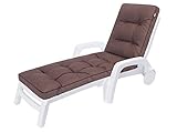 Auflagen für Deckchair, Liegenauflage, Gartenliege Auflage 201x55x8 cm Bequeme Polsterauflage für Sonnenliege, Liegestuhl, Kissen in B