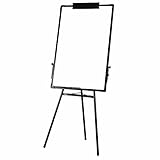 XDFC Whiteboard mit Ständer, Flipchart, Trocken Löschbares Easel Board, Höhenverstellbar, Büro Hörsaal Lehre weiße Tafel 70×100