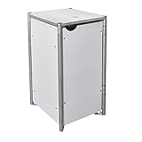 Hide Mülltonnenbox, Mülltonnenverkleidung, Gerätebox weiß // 60x63x115 cm (BxTxH) // Aufbewahrungsbox für 1 Mülltonne 140l V