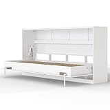 SMARTBett Basic Schrankbett (Weiss, 90x200 cm Horizontal)
