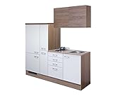 Kuchenzeile Miniküche Singleküche Mit Kühlschrank Kochplatte Mini Küchenzeile 190cm Weiß