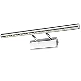 Glighone LED Spiegelleuchte Bad 5W 40cm Spiegellampe 180°einstellbar Edelstahl Kaltweiß mit S
