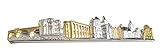 Unbekannt Trier Krawattennadel Krawattenklammer Trierer Skyline Bicolor teilvergoldet ca. 6,8 cm lang Plus Geschenkbox