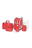 Samsonite Sammies Ergofit - Schulranzen-Set 6-teilig, Rot (Candy Hearts)