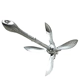 HIXISTO Bootsanker，Faltanker Schlauchboot 1,5 2,5 3,2 4 6 8KG Anker Faltanker Verzinkte Anker Lotus Anchor (Size : 1.5 kg)