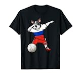 Dabbing Französische Bulldogge Russland Volleyball Fans Trikot Sport T-S