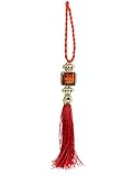 Gök-Türk Aufhänger Anhänger für Autospiegel Autodekoration mit Quaste Deko Glücksbringer Allah Muslim Islam (Rot)