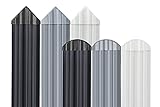 HEXIM Zaunelemente aus PVC Kunststoff - Garten & Terrassen Sichtschutz - (2 Meter weiß) Lattenzaun Sichtschutzwand Zaunbretter Sichtschutzzaun Balkonb