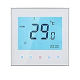 Thermostat fussbodenheizung, Programmierbar Raumthermostat,Digital Thermostat Raumthermostat Thermostat Heizung programmierbare LCD-Display Touchscreen für Fußbodenheizung Wasserheizung 5A 110-230 V