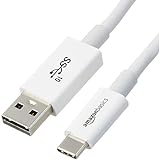 Amazon Basics - USB C Kabel auf USB Typ A, USB 3.1, 2. Generation, 0,9 m, Weiß