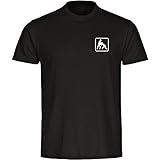 T-Shirt Ringen Ringer Piktogramm auf der Brust schwarz Herren Gr. S bis 5XL - Shirt Trikot Sportshirt Logo, Größe:XXXXL