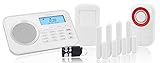 OLYMPIA Protect 9878 GSM Haus Alarmanlage Funk Alarmsystem mit Außensierene und App plug & play bis zu 32 S