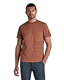 G-STAR RAW Herren Text T-Shirt, Braun (raw Hide C784-C740), M