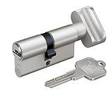 BASI | V55 Profil-Knaufzylinder K35/30 mm | Doppelzylinder für Hauseingangs- Wohneingangstüren | Zylinderschloss | 5 Wendeschlüssel & Codekarte | Pickingschutz & Anbohrschutz | Verschiedenschließ