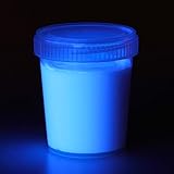 decomonkey | 90 ml Fluoreszierende Schwarzlicht Wandfarbe und für Kunst, Holz, Papier und Wohnraum | Neon Leuchtfarben mit Glow-Effekt | Fluoreszierende Farbe | Farbe: weiß