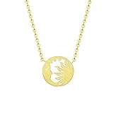 Vintage-Kreis-Münzen-Halskette für Paare Gold geschnitzte Anhänger-Halskette Vergoldeter Retro-strukturierter Medaillon-Schmuck-Schmuck vergoldete Kettenhalsketten-Anhänger fü