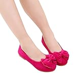 Freizeitschuhe für Kinder Mädchen Solide Bowknot Student Single Soft Dance Prinzessin Schuhe Komfortabel Rutschfest R