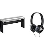 Yamaha L-85A Digital Piano-Ständer, schwarz – Stabiler Ständer in modernem Design & HPH-50B Kopfhörer, schwarz – Schlichter On-Ear-Kopfhörer mit hochwertigem S