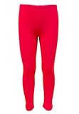 SALT AND PEPPER Mädchen Thermo Leggingss Uni Basic Leggings, Raspberry, 92