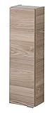 FACKELMANN Hängeschrank Luxor/Badschrank mit Soft-Close-System/Maße (B x H x T): ca. 20 x 68 x 16 cm/Schrank fürs Bad mit 1 Tür/Türanschlag Links/Korpus: Braun hell/Front: B