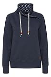 OXMO Udine Sweatpullover Sweatshirt Herren Pullover mit Tubeneck Troyer-Kragen Regular Fit, Größe:S, Farbe:Total Eclipse Melange (1940101)