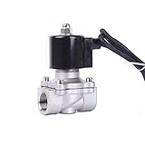 Das elektromagnetische Ventil 3/4' normal geschlossenes Unterwasser-Magnetventil 220V 12V 110V Edelstahl NPT BSP Industriebedarf (Specification : 2A 20B VITON, Thread Type : NPT)