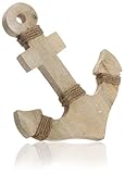 com-four® Großer Deko-Anker als Holzanhänger - Maritimer Holzschmuck in Anker-Form - Schiffsanker als rustikale Fensterdeko (Graubraun - Anker - 1 Stück)