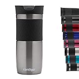 Contigo Thermobecher Byron Snapseal, Edelstahl Isolierbecher, Kaffebecher to go, auslaufsicher, spülmaschinenfester Deckel BPA-frei, 470