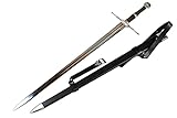 Swords and more The Witcher Schwert - Geralt von Riva Stahlschwert mit Scheide, 117 cm Gesamtlänge, Metallschwert für Cosplays, zum Sammeln & als Geschenk