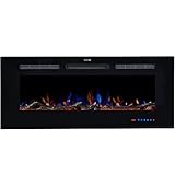 Eren In Wall Electric Fireplace 36inch 13 Crystal Effects 13 Flame Effects Wall Installation AdjustableThermostat Control 2 Heat Settings Safety Cut-Out System（750W / 1500W）