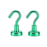 JFSDBH Grüne Starke Magnetische Haken Heavy Duty Wandhaken Aufhänger Schlüssel Coat Cup Hanging Hanger Für Home Kitchen Storage Organization (Color : HNE25 Pull Max 25KG, Size : 2pcs)