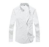 Hemd Herren Herbst Winter Klassisch Mode Einfarbig Slim Fit Herren Langarm Modern Urban Cord Strickjacke Herren Freizeithemden Täglich All-Match Herren S