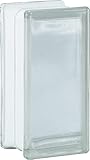 Fuchs Design 6 Stück Glassteine BM Glassteine Vollsicht SUPER White Halbstein Glasstein glänzend 19x9x8