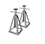 Cartrend Caravan Stützbock, Wohnwagen Stützbock Wohnmobil Stützbock, Wohnwagenzubehör Wohnmobilzubehör, 2er Set, Aluminium, bis 900 Kg belastb