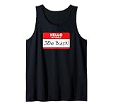 Lustiges Joe Biden Namensschild Kritzelei Hand schreiben Halloween Tank Top