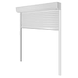 Rolltor Typ: Corner, 52mm Aluminium-Lamelle 230x240cm mit Motor, weiß (ähnlich RAL 9010), Bedienseite: Link