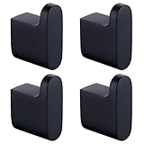 WECDS Duschset 4 Stück Handtuchhaken Wandhandtuchhaken Messing Garderobenhaken Badezimmer Bademantelhaken Modern Wandhaken für Badezimmer Schlafzimmer Küche Hotel Pool Gebürstet G