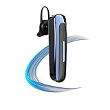 New Bluetooth Headset Handy, Wireless Headset mit Mikrofon Wasserdicht Rauschunterdrückung Freisprech In Ear für Sport Business Auto Büro Etui KFZ Universal (ONE Size, 001-Blau)