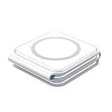 IPOTCH ABS 15W 3 in1 Drahtloses Ladegerät Faltbar Drahtloses Ladegerät Schnell ladegerät Station Stilvolle und Tragbare USB-C Kabel Sicherheit für i Telefon - Weiß
