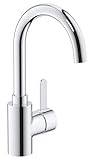 GROHE Eurosmart Cosmopolitan | Badarmaturen-Einhand-Waschtischbatterie, DN 15, L-Size | Chrom | verdeckte Hebelbefestigung | 23933001