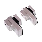 2 Stück Halter Glasbodenträger Regalbodenhalter RegalHalter Stabile Chrom Regalhalter Tische Regal Halter Bodenträger Glas- und Holzböden Einstellbare Regalbodenträger für Dicke Glas und Holz Reg