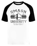 Smash University Final Destination Unisex Herren Frau Baseball T-Shirt Weiß Kurze Ärmel Unisex Baseball T-S