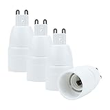 INTIRILIFE G9 auf E14 Lampensockel Adapter in Weiss – 4X Lampenadapter zum Umformatieren von G9 auf E14 – 4er Set Konverter für Lampenfassung für Glühbirnen, LED, Halogen, Energiesparlamp