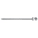 fischer 50 x Spanplattenschraube Power-Fast II 4,0x50, Senkkopf mit Innenstern TX Teilgewinde galvanisch verzinkt, blau passiviert (Art-Nr. 670657)