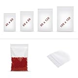 400 x Druckverschlussbeutel Set mit 4 Größen | Gleitverschlussbeutel 50 mµ | Zip Lock Bags | Schnellverschluß Tüten | Zip Verschlussbeutel | Polybeutel Beutel von Elk