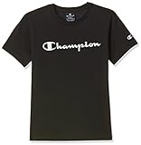Champion Jungen Legacy Classic Logo T-Shirt, Schwarz, 13-14 J