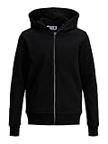 JACK & JONES Jungen Jjebasic Zip Hood Noos Jr Cardigan Sweater, Schwarz, 176 EU